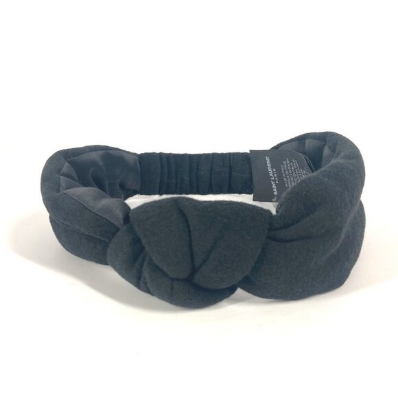 SAINT LAURENT PARIS 682968 headband hair accessories pile hair band cotton Black main image 12